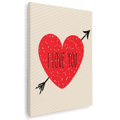 Tablou afis I Love You Tablou canvas pe panza CU RAMA 40x60 cm foto