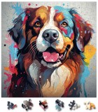 Puzzle din lemn - Saint Bernard 2 | Woodmix Puzzles