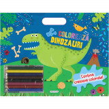 Coloreaza - Dinozauri (creioane) PlayLearn Toys, Girasol