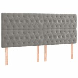 Cumpara ieftin Tablie de pat gri deschis 180x7x118/128 cm catifea
