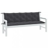 vidaXL Pernă bancă de grădină 2 buc melanj antracit 180x50x7 cm textil