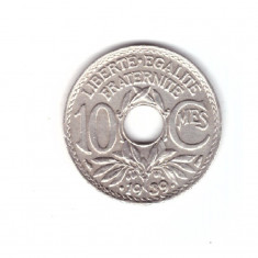 Moneda Franta 10 centimes 1939, stare buna, curata