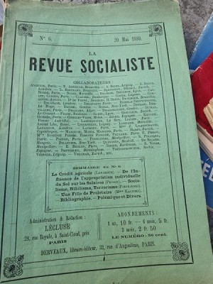Revue Socialiste - Nr. 6 1880 / 20 Mai foto