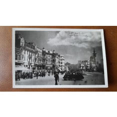 Carte postala, Constanta Piata Independentei, perioada interbelica