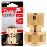 Conector rapid cu opritor Brass-Line 3 / 4&quot;, Tvardy T07308