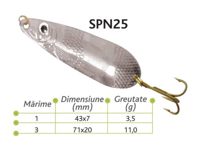 Lingurite oscilante Spn 25 Baracuda 3.5g/11g foto