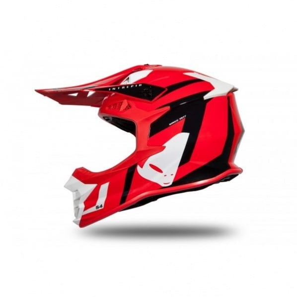 Casca motocross/enduro Ufo Plast Intrepid, culoare rosu/negru, marime L Cod Produs: MX_NEW HE172L
