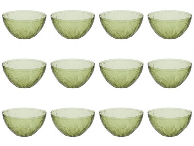 Set boluri, 12 piese, 4 l, Plastic, Verde foto