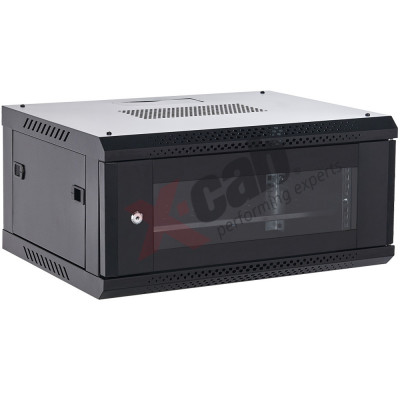 Cabinet metalic de perete 19&amp;quot;, tip rack wallmount, 4U 600x450 mm, Xcab Negru NewTechnology Media foto