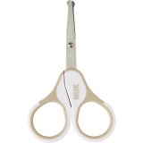 NUK Scissors foarfece cu v&acirc;rf rotunjit pentru copii Beige 1 buc