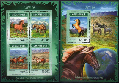 MOZAMBIC 2014, Fauna - Cai, serie neuzată, MNH foto