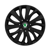 Set 4 capace roti 15 inchi (R15) compatibile SKODA, Model - 345 Black, Autohelix MSA