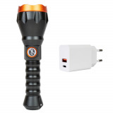 Lanterna PNI Adventure F550 Crystal LED, 10W, din aluminiu, 2500lm, pana la 700m, 4000mAh, IPX6, cu alimentator PNI CHG300 inclus