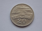 20 CENTS 1980 ZIMBABWE, Africa