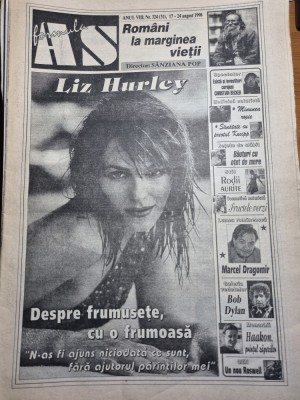 ziarul formula as 17 -23 august 1998 - marcel dragomir , liz hurley , bob dylan foto