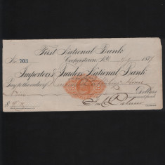 SUA USA Cec 9$ 1871 First National Bank New York