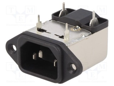 Conector alimentare AC soclu tată 1A 250VAC IEC 60320 6mH ROXBURGH EMC foto