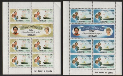 Kiribati 1981 Diana &amp;amp; Charles, Royal Wedding 1981, 2 perf.sheet, MNH AJ.102 foto