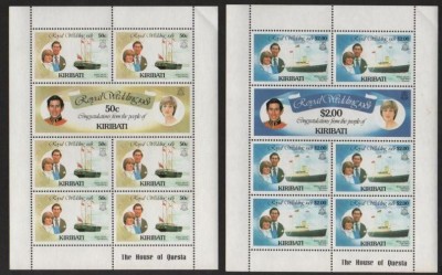 Kiribati 1981 Diana &amp;amp; Charles, Royal Wedding 1981, 2 perf.sheet, MNH AJ.102 foto