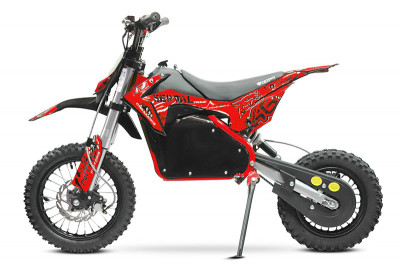 Motocicleta electrica Eco Serval PRIME 1200W 12 10 48V 15Ah Lithiu ION, culoare Rosie foto