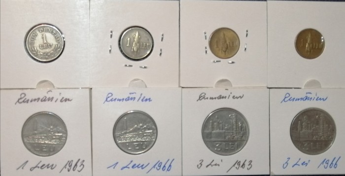 Lot monede Rom&acirc;nia 1 leu