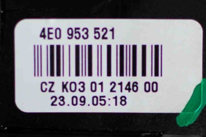 Maneta semnalizare ștergătoare AUDI A8 D3 4E2, 4E8 2005 OEM: 4E09535494E09535214E0953503B