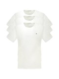 Cumpara ieftin Tommy Hilfiger, Set 3 tricouri barbati, cu mini logo, Regular fit, Alb, XL