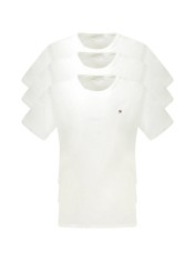 Tommy Hilfiger, Set 3 tricouri barbati, cu mini logo, Regular fit, Alb, XL foto