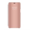 Husa Book Flip Stand Mirror, Clear View, Samsung Galaxy A6 Plus 2018, Rose, ALC MOBILE