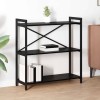 VidaXL Bibliotecă Stejar negru 80 x 30 x 83 cm Lemn compozit