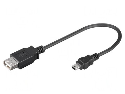 Cablu USB 2.0 A la B Mini 0.2m Negru foto