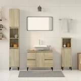 Gossi set mobilier de baie, 3 piese, stejar sonoma, lemn prelucrat
