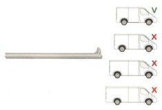 Prag FORD TRANSIT (V184/5), 05.2000-04.2006; TRANSIT/TOURNEO (V347/8), 05.2006-04.2013, partea dreapta, metal galvanizat; sub usa culisanta; lungime