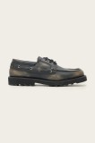AllSaints pantofi de piele SKIFF SHOE culoarea negru, M013FC