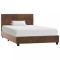 vidaXL Cadru de pat, maro, 90x200 cm, piele &icirc;ntoarsă ecologică 284780