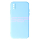Husa Silicon Light Blue Compatibila Apple iPhone X, High Copy - Protectie Premium