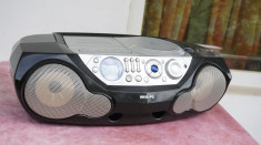 Radiocasetofon cu CD boombox Philips AZ2055 cu telecomanda foto