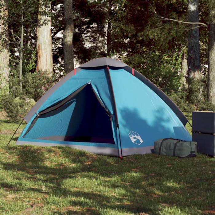 Gossi cort de camping cupola pentru 2 persoane, albastru, impermeabil