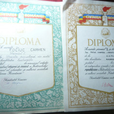 2 Diplome Cantarea Romaniei Premiul I si II Creatie- Etapa de masa si Republica