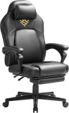 Cumpara ieftin Scaun de gaming Songmics Negru 66.5x71x(119-128.5)cm