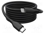 Cablu USB 2.0 DIGITUS Lightning - USB C, 0,5m, negru, 60W, nichelat