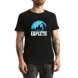 Tricou Barbati Keep Traveling Forward, pentru aventurieri moderni, negru, marimea M