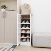 Gossi pantofar, alb, 32x35x92 cm, lemn prelucrat