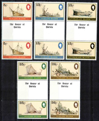 Falkland 1982, Mi #341-345**, navigatie, corabii, naufragii, MNH! Cota 15 &amp;euro;! foto