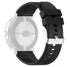 Curea Ceas Pixel Watch, Samsung Galaxy Watch 4, Active (40 44 mm), Huawei Watch GT GT 2 GT 3 (42 mm) Techsuit Watchband 20mm (W026) Negru