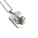 Lant inox Pandantiv zodia Varsator otel inoxidabil dog tag Personal Style 00A015