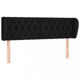 Cumpara ieftin Tablie de pat cu aripioare negru 163x23x78/88 cm textil