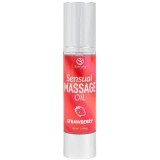 Ulei de masaj SECRETPLAY Sensual Massage Oil - Strawberry, cu efect hidratant, aromă de căpșuni, 50 ml