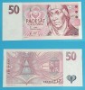Cehia 50 Korun 1997 Sf. Agnes a Boemiei UNC, Serie E23, Bancnota Colectie, Hartie 134x64mm