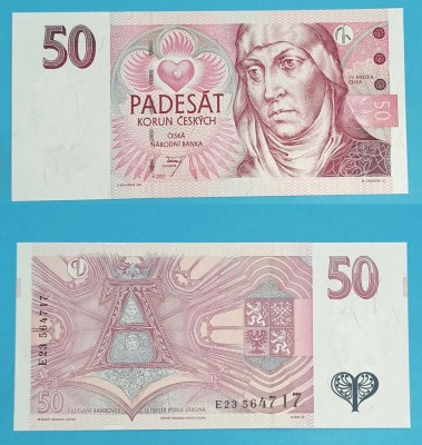 Cehia 50 Korun 1997 &amp;#039;Sf. Agnes a Boemiei&amp;#039; UNC serie: E23 564717 p#17 foto